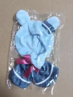 おきがえポンチョ　うさぎブルーサマー　水色　青色