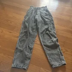 グレー デニム ワイドパンツ XS