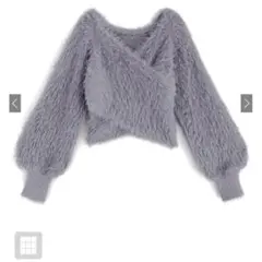 GRL フェザーニットカシュクールトップス kz448