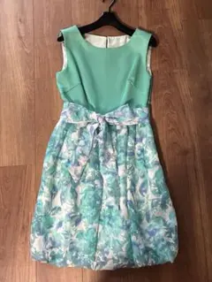 Daryl Diamond(AIMER)パーティドレス リボン付Mグリーン美品