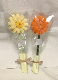 モールフラワー ＊オレンジ イエロー ＊ 枯れないお花 ＊プレゼント　＊練習中