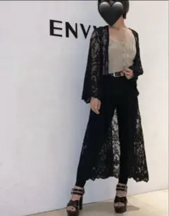 ENVYM レース ロングカーディガン ワンピース フリーのサムネイル