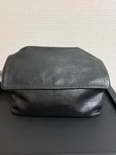 アニアリ　クロコ型押し レザー ショルダーバッグ ブラックのサムネイル