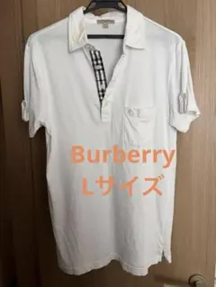 BURBERRY BRIT ポロシャツ ワンポイントホワイト Lサイズのサムネイル