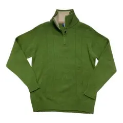 FAIR VALUE yokohamaハーフジップニットセーターグリーンサイズM