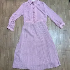 【最終値下げ・昭和レトロ】セットアップ　ブラウス　プリーツスカート　ベスト