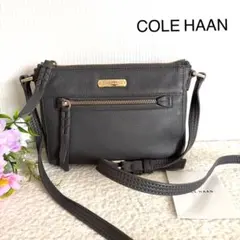 美品⭐︎COLE HAAN コールハーン⭐︎ショルダーバッグ ダークグレー レザー