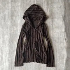 00s Vintage 스트라이프 지퍼 파커 더블 Zip Y2K 오빠 계 헤세이