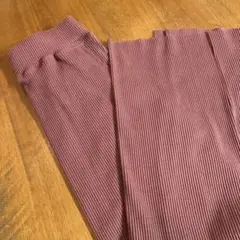 andme（アンドミー）セルフカットリブ タイトスカート パープル　Mサイズ