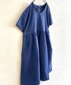 マーキーズ　アボンド　ワンピース　青　130cm