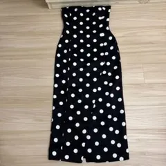 ZARA ドット ベアトップ ワンピース ドレス