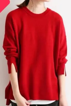 SLOBE IENA　レッド ニット セーター