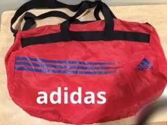 adidas 赤 ボストンバッグ　スポーツバッグ　収納袋付き