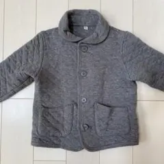 無印良品 グレーのアウター サイズ90 キルトジャケット 男女兼用