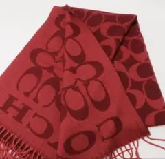 COACH コーチ ウール カシミヤ入り　シグネチャー ストール