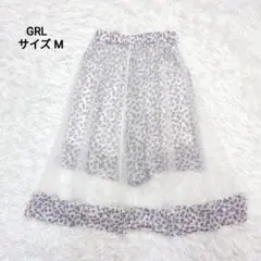 【新品】GRL グレイル　総柄 花柄　レース　ロングスカート　M