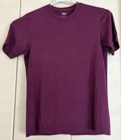 UNIQLO ドライEXクールネックTシャツ　 　　　　　パープル