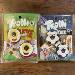 新品☆Trolli サッカーと目玉 ヘアクリップ　2個セット