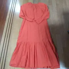 オレンジ色 長袖シャツワンピース お値下げ