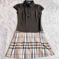 バーバリーブルーレーベル　ミニワンピース　ブラウン系　38