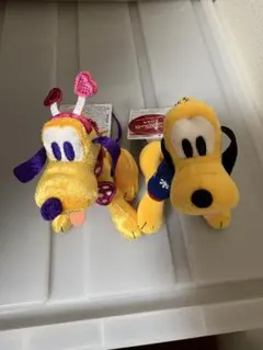 ディズニー　ミニーファンダーランド　クリスマス　プルート　ぬいぐるみバッジセット