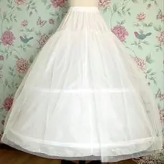 ドレス用 3段ワイヤーパニエ サイズ調整自由自在 ホワイト