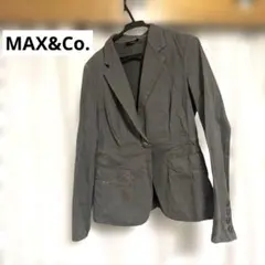 MAX&Co. マックスアンドコー ジャケット ペプラム 42 グレー×カーキ系
