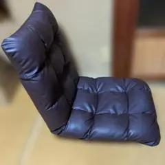 ダークブラウン 合成皮革 座椅子