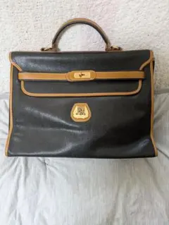 LANCEL ビジネスバッグ 黒と茶色 レザー