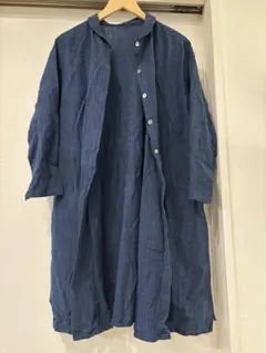 近年✨ プランテーション シャツワンピース ロング 長袖 オーバー