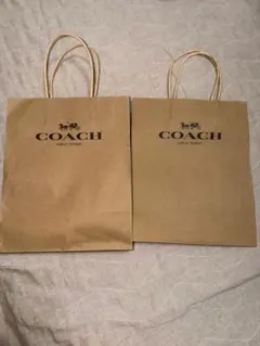 COACH ロゴ入り 中サイズ紙袋 2枚セット