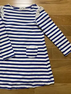 ボーダーワンピース　１１０　長袖　セラフ　ボーダー