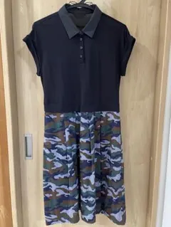 maitresse メトリーゼ　膝丈ワンピース　迷彩　ギンガムチェック