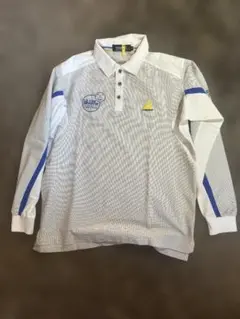 lecoqsportif チェック柄長袖ポロシャツ M