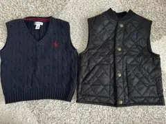 Ralph Laurenケーブルニットベスト.ダウンベスト セット販売