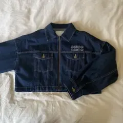 chico 〚完売カラー〛胸ロゴショート丈スエードジップブルゾン