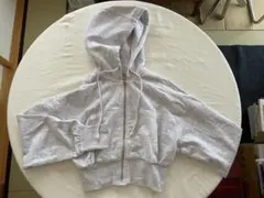 ZARA グレー クロップドパーカー