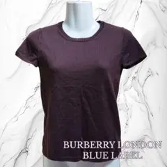 【★美品★】バーバリー ブラウン ニット 半袖 レディース セーター