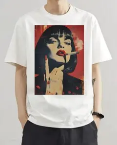 パルプフィクション Tシャツ ホワイト　Lサイズ　映画　ムービーのサムネイル