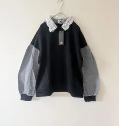 新品未使用 ABITOKYO 異素材 ドッキング スウェット チェック袖