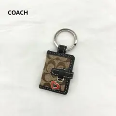 COACH ブック型 チャーム キーリング シグネチャー フォトフレーム