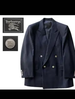超美品!! Burberrys ブレザー ジャケット 紺ブレ 銀ボタン AB4