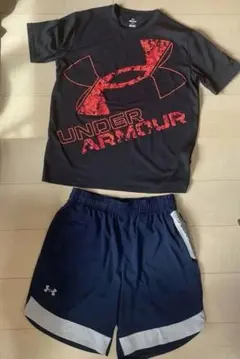 上下セットアンダーアーマーM Tシャツ・ハーフパンツ セット⊂((・x・))⊃