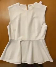 Demi-Luxe BEAMS 上品ペプラムトップス 白 36