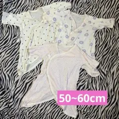 コンビ肌着 3枚セット 水玉 花柄 ハート