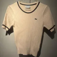 LACOSTE クリーム色 半袖ニット