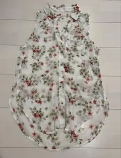Hollister 花柄 ノースリーブ シャツ ブラウス XS
