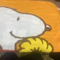 未使用品　ミスド スヌーピー フリースブランケット オレンジ