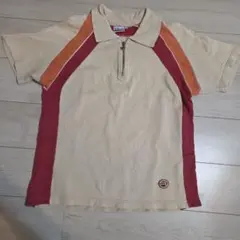 REPLAY BLUE JEANS ハーフジップ ポロシャツ ベージュ M