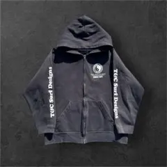 90's vintage y2k 黒フェードジップパーカー　archive M